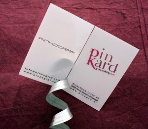 Transparent plastic  business cards Pinkograf by Pinkard