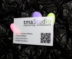 Frosted plastic business cards