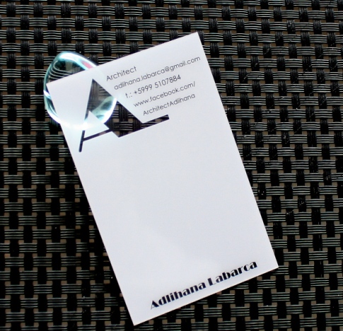 clear business cards x architect